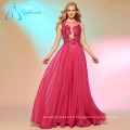 Elegant Pink Sheath Scoop Floor-Length Plus Size Robe de bal